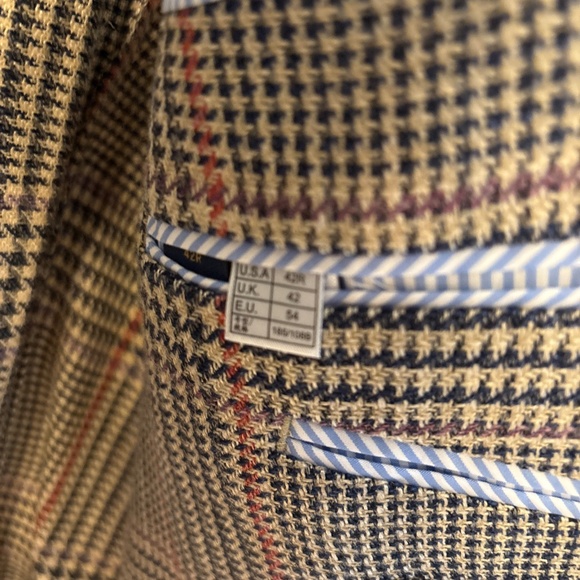 Brooks Brothers Men’s Madison Traditional-Fit Wool-Silk-Linen Check Hopsack 42 - Picture 8 of 11